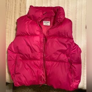 Old Navy hot pink puffer vest